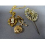 Collection of vintage and modern costume jewellery to include gold, in two boxes