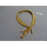 Christian Dior yellow metal necklace