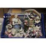 A collection of mixed porcelain figures including Sylvac and various others, for restoration