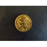 1912 gold half Sovereign coin