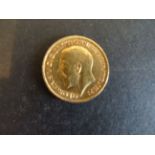 1911 gold half Sovereign coin