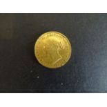 1859 Australian gold full Sovereign coin