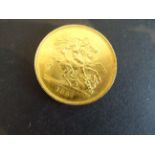 Victorian 22ct gold £5 pound coin 1887