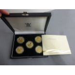 Boxed Britannia Golden Silhouette Collection 5 coin set with COA