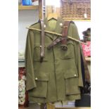 Army issue full service dress uniform (issued 60's) to include jacket, trousers, hat (with box),