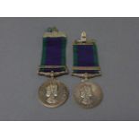 Pair of Queen Elizabeth II Campaign Medals, one with ribbon and Northern Ireland Bar awarded to