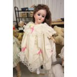 Armand Marseille Germany bisque headed composition doll marked 390 A 4 M to back of neck, some