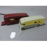 Two Dinky Supertoys Horse Box diecast model vehicles to include custom Newmarket Racehorse Transport