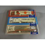 Three boxed 1:50 Corgi ltd edn commercial vehicles to include CC12907 Scania Topline Curtainside