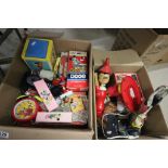 A large collection of Walt Disney items including boxed Mickey Mouse Bowling Alley, Walt Disney