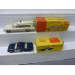 Two boxed Dinky diecast vehicles to include 264 RCMP Patrol Car and 263 Superioee Criterion