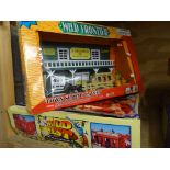 Two boxed playsets, Redbox Wild West Playset 24214 and SP Toys Wild Frontier 326, both missing