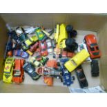 Collection of various diecast and plastic vehicles to include Corgi Chitty Chitty Bang Bang with two