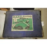 Boxed Marx Speedway with both tin plate cars