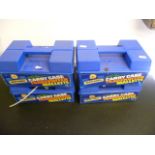 Four original Matchbox carry cases with diecast vehicles to include Superfast