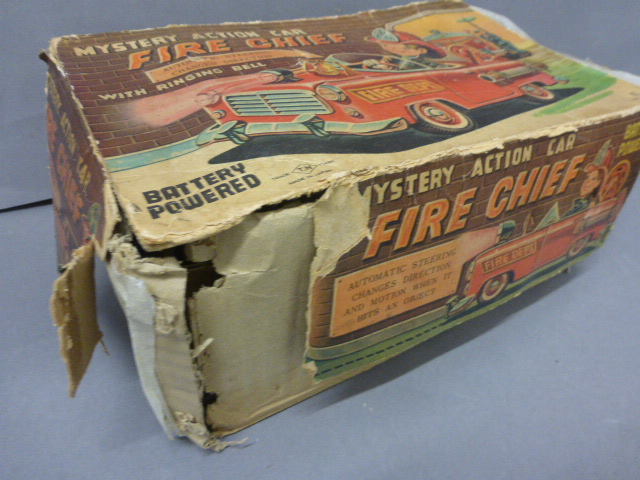 Boxed TN Battery Operated Mystery Action Car Fire Chief vehicle in gd condition, box poor - Image 2 of 7