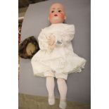 Armand Marseille bisque headed jointed composition doll marked Armand Marseille Germany 990 A 13