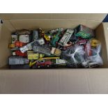 Collection of vintage play worn diecast vehicles to include Corgi, Dinky & Matchbox, heavy play wear