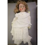 Simon & Halbig bisque headed composition doll marked 1078 Simon & Halbig S&M 13 to back of head,