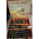 Boxed Hornby Mixed Goods set with GWR 2221 Locomotive and four items of rolling stock. Showing