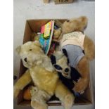 A selection of 8 teddy bears and other figures including Bubble Blowing Monkey, Bear Factory etc,