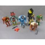 Six original LJN Thundercats figures to include Tuska Warrior, Jackelman, Monkian, Mumm-Ra,