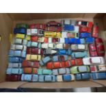 Collection of over 50 vintage Dinky diecast model vehicles, play worn, to include 24N Citroen