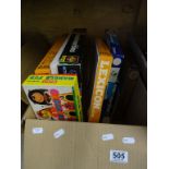 Group of vintage boxed games to include Airfix Mad Marbles, Merit Marble Fun, Waddingtons Lexicon