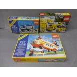 Three boxed vintage Lego sets to include Legoland Light & Sound System 6482, 6450 Police and Technic