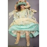 Max J Handwerck bisgue headed composition doll marked Max J Handwerck Germany 2 1/3 to back of neck,