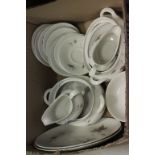 Extensive Royal Doulton Tumbling Leaves pattern dinner service in two boxes