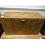 Vintage pine tool box with four internal drawers