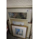 Four framed and glazed watercolours