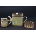 ' Hovis ' Carltonware Breakfast Set comprising Tea Pot, Toast Rack and Mug