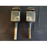 Pair of vintage carriage lamps