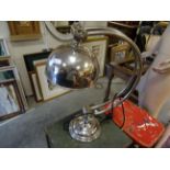 Chromed C shape angle poise adjustable lamp