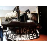 Cast iron sheep house sign, (High beeches)