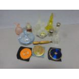 Box of mixed vintage perfume bottles etc to include three compacts