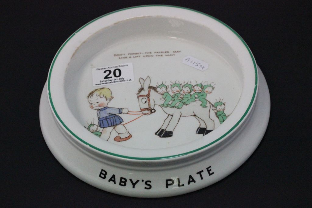 Mabel Lucie Attwell Baby's Plate by Shelley