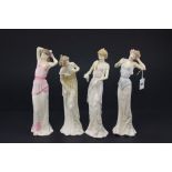 Four Royal Doulton Impressions figurines to include; Secret Thoughts, Daybreak, Summer Blooms, Sweet