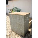 Free standing metal garden trunk/unit 75cm in height