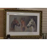 Framed & glazed horse racing print We Three Kings featuring Arkle, Red Rum & Desert Orchid