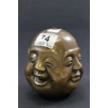 Bronze/brass four faced Buddha signed to base