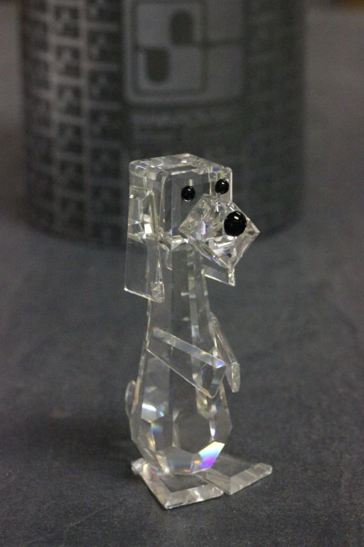 Boxed Swarovski Crystal dog