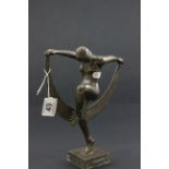 Bronze Art Deco style dancing girl