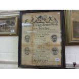 Cricket & Tennis interest 1927 framed advert for Barkers Store Cricket & Tennis week