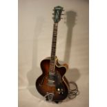 Guitar - 1960 Hofner President archtop guitar. Original condition, Rare Bigsby Tremolo