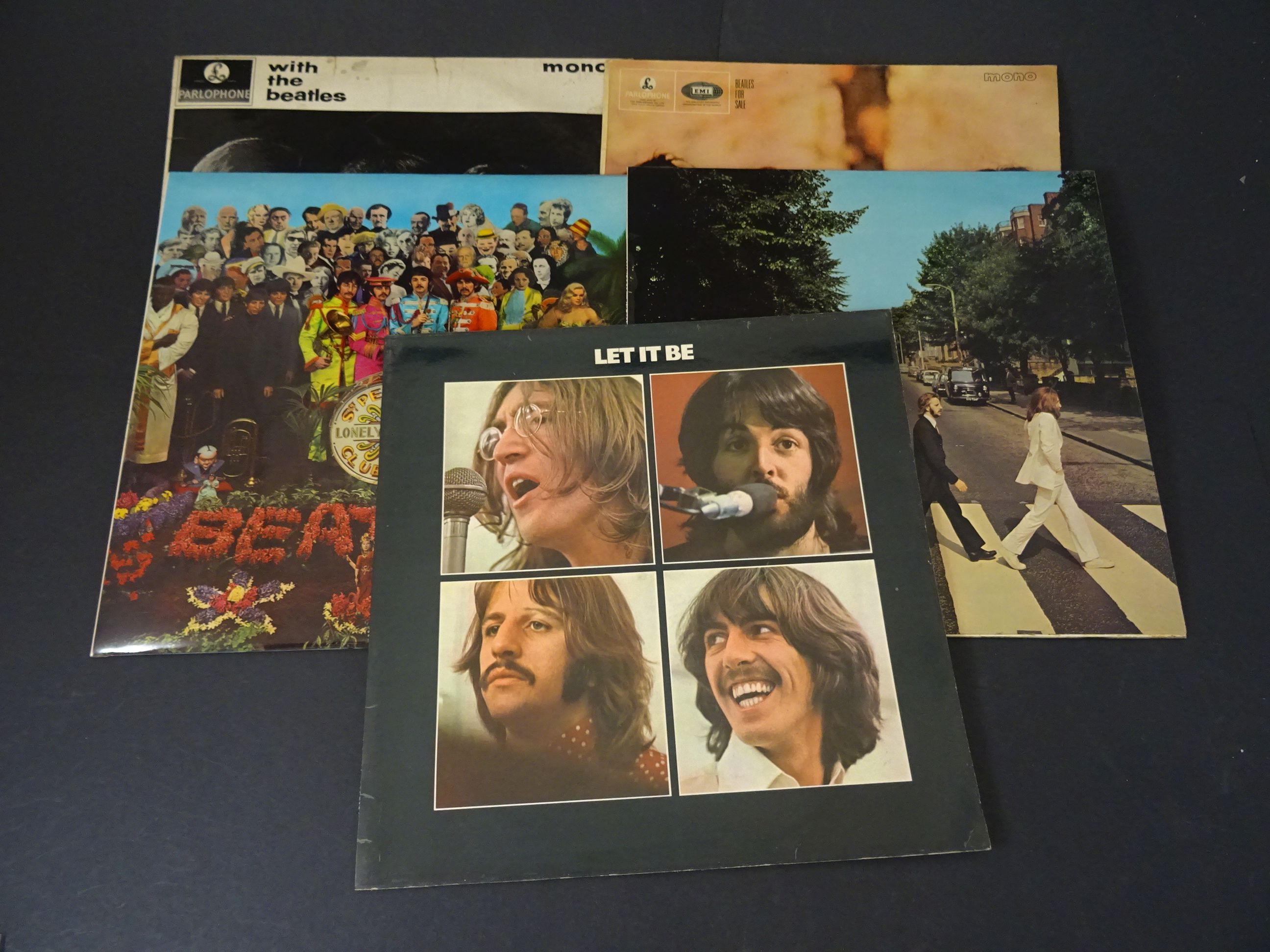 Vinyl - Beatles - A small collection of 5 lps to include With the Beatles, mono, Beatles for