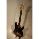 Guitar - Rare Silver Series Fender Squier stratocaster, 1991, Made in Japan, very good condition