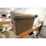 Large Wicker Domed Top Blanket Box